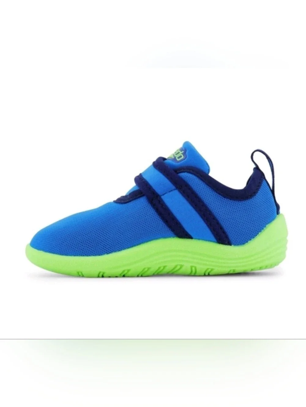 Speedo Toddler Blue and Neon Green Water Shoe - Hook & Loop Closure